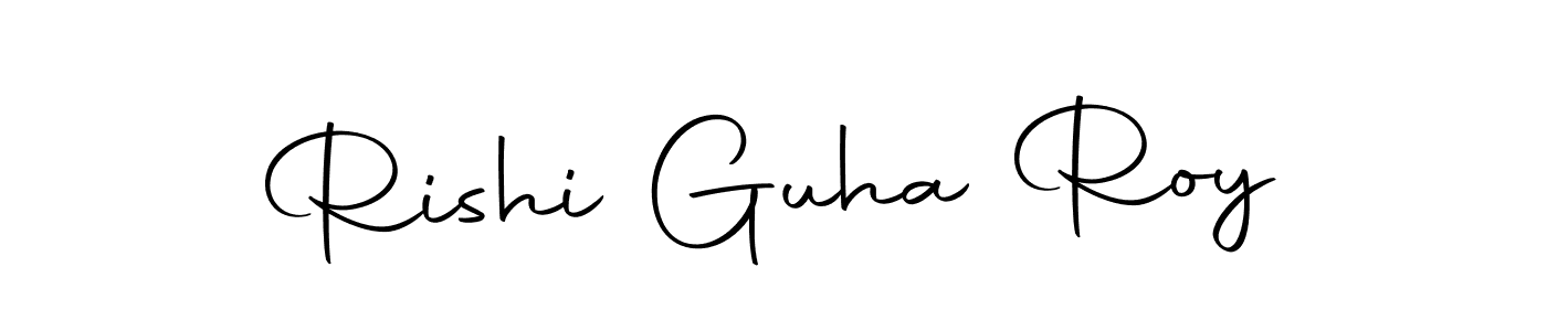 How to make Rishi Guha Roy name signature. Use Autography-DOLnW style for creating short signs online. This is the latest handwritten sign. Rishi Guha Roy signature style 10 images and pictures png