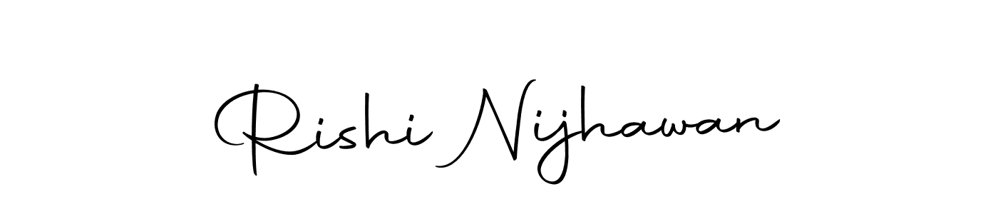 How to make Rishi Nijhawan name signature. Use Autography-DOLnW style for creating short signs online. This is the latest handwritten sign. Rishi Nijhawan signature style 10 images and pictures png