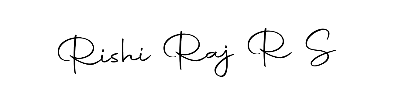 Use a signature maker to create a handwritten signature online. With this signature software, you can design (Autography-DOLnW) your own signature for name Rishi Raj R S. Rishi Raj R S signature style 10 images and pictures png