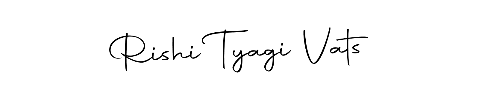 Make a short Rishi Tyagi Vats signature style. Manage your documents anywhere anytime using Autography-DOLnW. Create and add eSignatures, submit forms, share and send files easily. Rishi Tyagi Vats signature style 10 images and pictures png