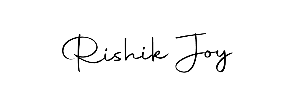 if you are searching for the best signature style for your name Rishik Joy. so please give up your signature search. here we have designed multiple signature styles  using Autography-DOLnW. Rishik Joy signature style 10 images and pictures png