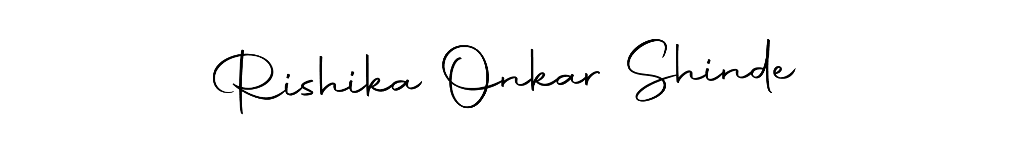 Make a short Rishika Onkar Shinde signature style. Manage your documents anywhere anytime using Autography-DOLnW. Create and add eSignatures, submit forms, share and send files easily. Rishika Onkar Shinde signature style 10 images and pictures png