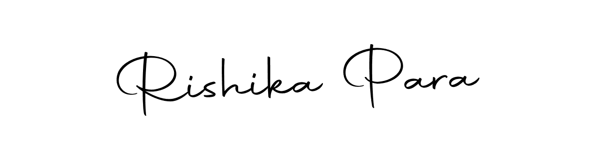 How to make Rishika Para name signature. Use Autography-DOLnW style for creating short signs online. This is the latest handwritten sign. Rishika Para signature style 10 images and pictures png