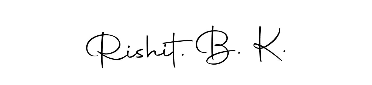 You should practise on your own different ways (Autography-DOLnW) to write your name (Rishit. B. K.) in signature. don't let someone else do it for you. Rishit. B. K. signature style 10 images and pictures png