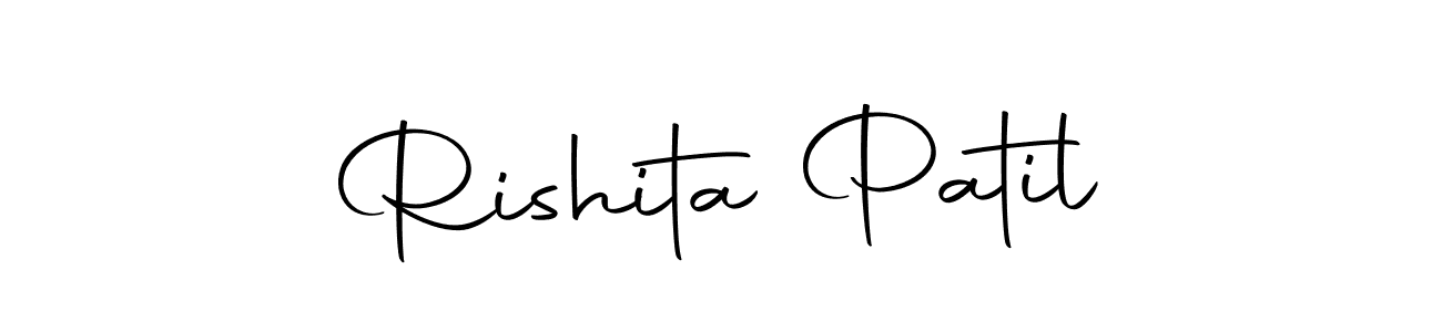 How to make Rishita Patil name signature. Use Autography-DOLnW style for creating short signs online. This is the latest handwritten sign. Rishita Patil signature style 10 images and pictures png