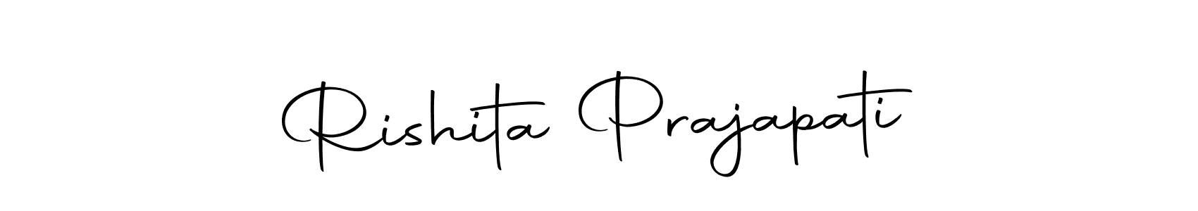 Rishita Prajapati stylish signature style. Best Handwritten Sign (Autography-DOLnW) for my name. Handwritten Signature Collection Ideas for my name Rishita Prajapati. Rishita Prajapati signature style 10 images and pictures png