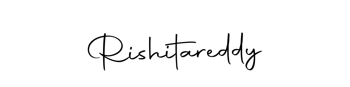 How to make Rishitareddy name signature. Use Autography-DOLnW style for creating short signs online. This is the latest handwritten sign. Rishitareddy signature style 10 images and pictures png