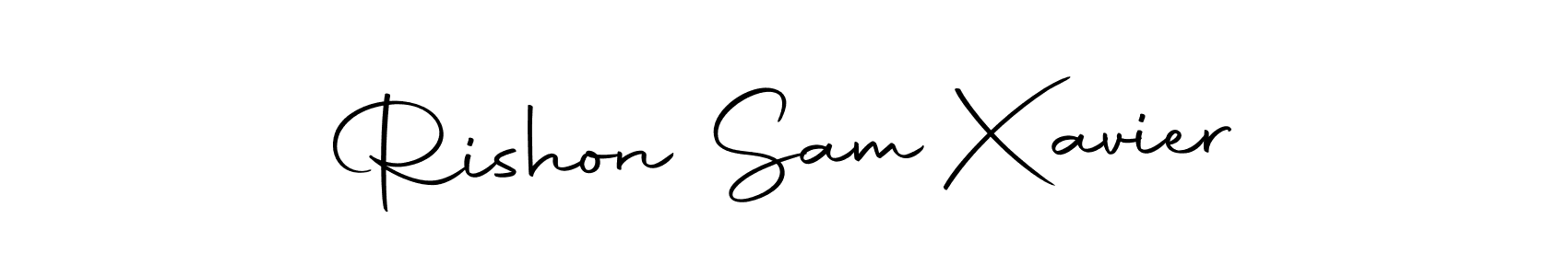 if you are searching for the best signature style for your name Rishon Sam Xavier. so please give up your signature search. here we have designed multiple signature styles  using Autography-DOLnW. Rishon Sam Xavier signature style 10 images and pictures png