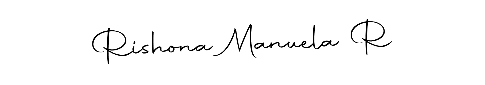Use a signature maker to create a handwritten signature online. With this signature software, you can design (Autography-DOLnW) your own signature for name Rishona Manuela R. Rishona Manuela R signature style 10 images and pictures png