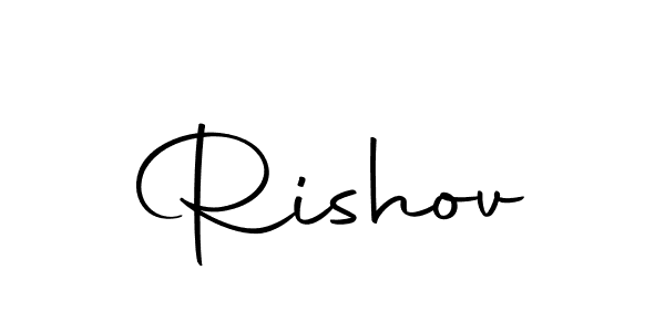 The best way (Autography-DOLnW) to make a short signature is to pick only two or three words in your name. The name Rishov include a total of six letters. For converting this name. Rishov signature style 10 images and pictures png