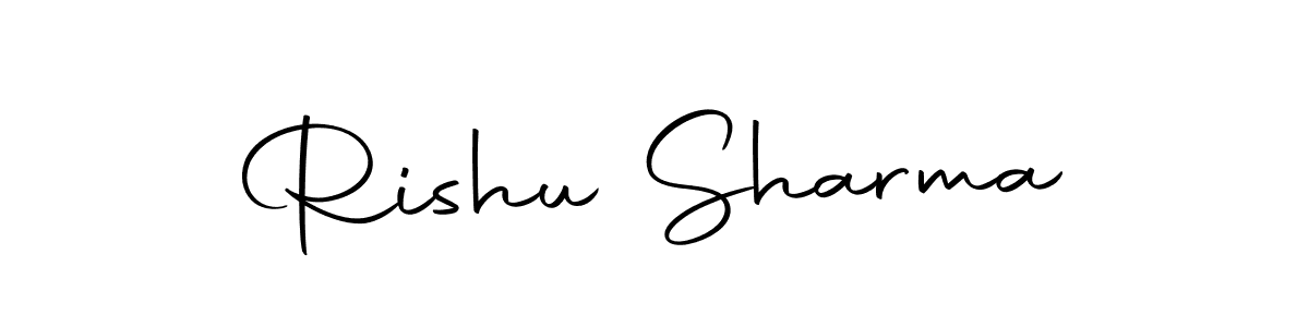 Rishu Sharma stylish signature style. Best Handwritten Sign (Autography-DOLnW) for my name. Handwritten Signature Collection Ideas for my name Rishu Sharma. Rishu Sharma signature style 10 images and pictures png