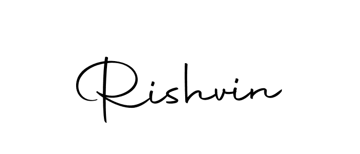 Rishvin stylish signature style. Best Handwritten Sign (Autography-DOLnW) for my name. Handwritten Signature Collection Ideas for my name Rishvin. Rishvin signature style 10 images and pictures png