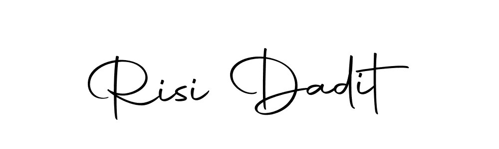 How to make Risi Dadit name signature. Use Autography-DOLnW style for creating short signs online. This is the latest handwritten sign. Risi Dadit signature style 10 images and pictures png