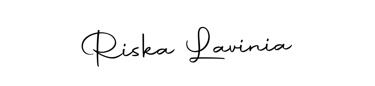 You can use this online signature creator to create a handwritten signature for the name Riska Lavinia. This is the best online autograph maker. Riska Lavinia signature style 10 images and pictures png