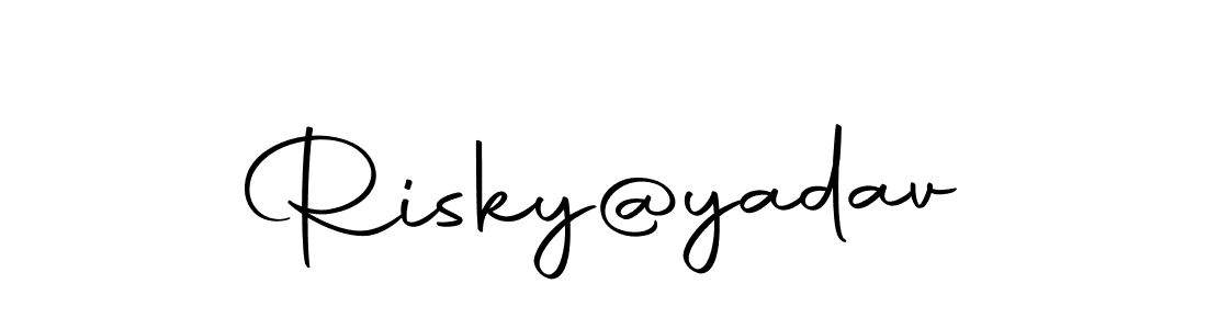 Design your own signature with our free online signature maker. With this signature software, you can create a handwritten (Autography-DOLnW) signature for name Risky@yadav. Risky@yadav signature style 10 images and pictures png