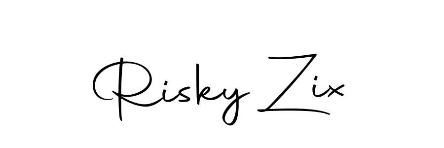 Use a signature maker to create a handwritten signature online. With this signature software, you can design (Autography-DOLnW) your own signature for name Risky Zix. Risky Zix signature style 10 images and pictures png