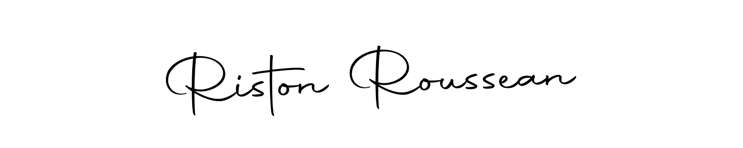 Create a beautiful signature design for name Riston Roussean. With this signature (Autography-DOLnW) fonts, you can make a handwritten signature for free. Riston Roussean signature style 10 images and pictures png