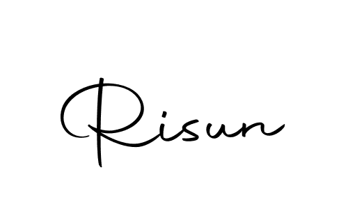 You should practise on your own different ways (Autography-DOLnW) to write your name (Risun) in signature. don't let someone else do it for you. Risun signature style 10 images and pictures png