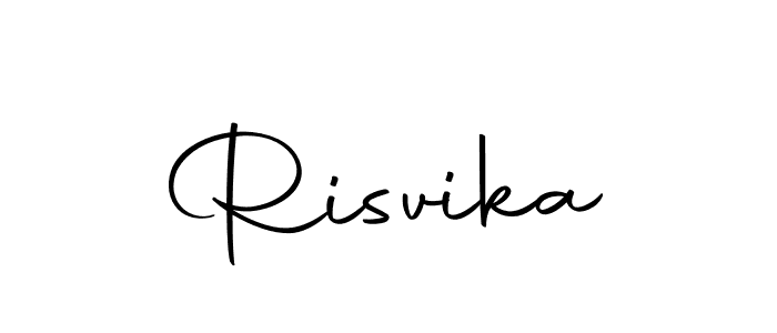 How to make Risvika name signature. Use Autography-DOLnW style for creating short signs online. This is the latest handwritten sign. Risvika signature style 10 images and pictures png