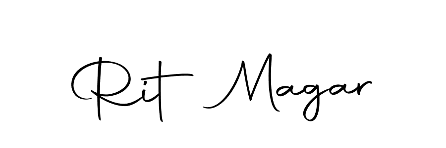 Create a beautiful signature design for name Rit Magar. With this signature (Autography-DOLnW) fonts, you can make a handwritten signature for free. Rit Magar signature style 10 images and pictures png