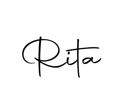 Design your own signature with our free online signature maker. With this signature software, you can create a handwritten (Autography-DOLnW) signature for name Rita. Rita signature style 10 images and pictures png