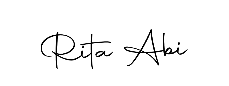 Design your own signature with our free online signature maker. With this signature software, you can create a handwritten (Autography-DOLnW) signature for name Rita Abi. Rita Abi signature style 10 images and pictures png
