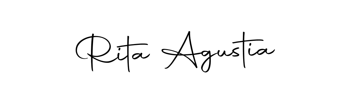 You can use this online signature creator to create a handwritten signature for the name Rita Agustia. This is the best online autograph maker. Rita Agustia signature style 10 images and pictures png