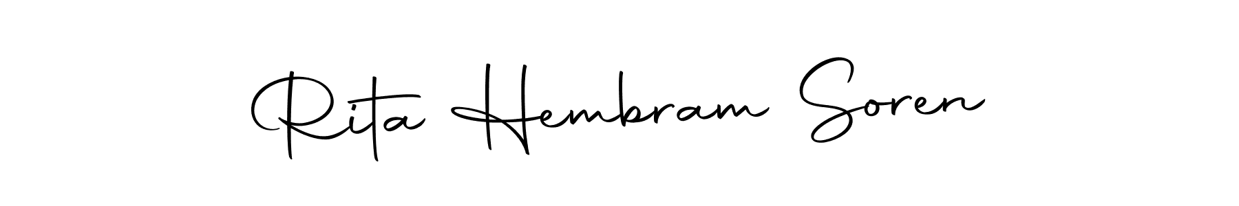 Make a short Rita Hembram Soren signature style. Manage your documents anywhere anytime using Autography-DOLnW. Create and add eSignatures, submit forms, share and send files easily. Rita Hembram Soren signature style 10 images and pictures png
