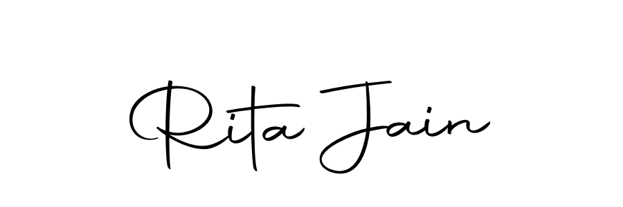 if you are searching for the best signature style for your name Rita Jain. so please give up your signature search. here we have designed multiple signature styles  using Autography-DOLnW. Rita Jain signature style 10 images and pictures png