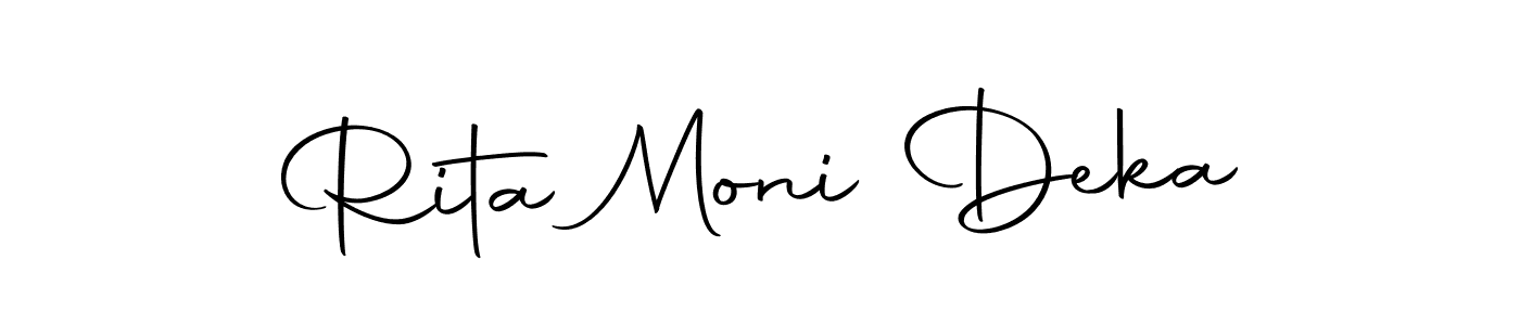 Make a short Rita Moni Deka signature style. Manage your documents anywhere anytime using Autography-DOLnW. Create and add eSignatures, submit forms, share and send files easily. Rita Moni Deka signature style 10 images and pictures png