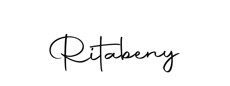 You should practise on your own different ways (Autography-DOLnW) to write your name (Ritabeny) in signature. don't let someone else do it for you. Ritabeny signature style 10 images and pictures png