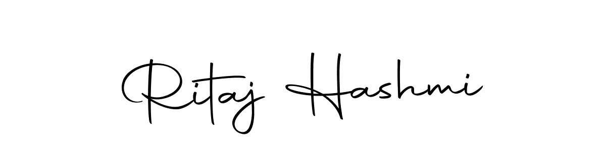 How to make Ritaj Hashmi name signature. Use Autography-DOLnW style for creating short signs online. This is the latest handwritten sign. Ritaj Hashmi signature style 10 images and pictures png