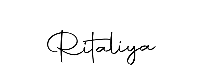 Make a beautiful signature design for name Ritaliya. With this signature (Autography-DOLnW) style, you can create a handwritten signature for free. Ritaliya signature style 10 images and pictures png