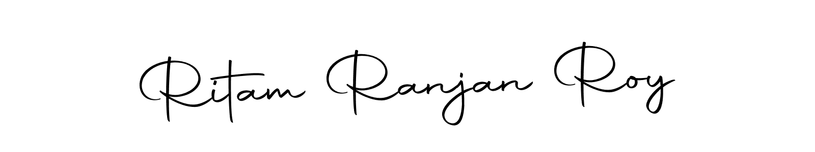 How to make Ritam Ranjan Roy name signature. Use Autography-DOLnW style for creating short signs online. This is the latest handwritten sign. Ritam Ranjan Roy signature style 10 images and pictures png