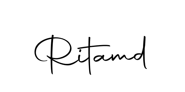 How to make Ritamd name signature. Use Autography-DOLnW style for creating short signs online. This is the latest handwritten sign. Ritamd signature style 10 images and pictures png