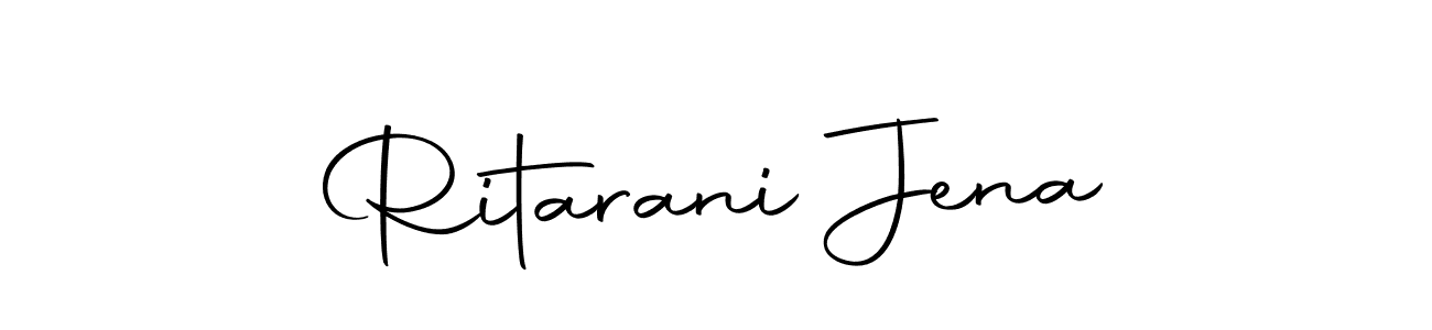 How to make Ritarani Jena name signature. Use Autography-DOLnW style for creating short signs online. This is the latest handwritten sign. Ritarani Jena signature style 10 images and pictures png