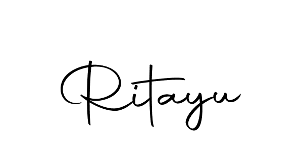 Create a beautiful signature design for name Ritayu. With this signature (Autography-DOLnW) fonts, you can make a handwritten signature for free. Ritayu signature style 10 images and pictures png