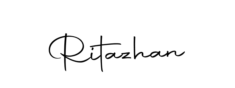 Make a beautiful signature design for name Ritazhan. With this signature (Autography-DOLnW) style, you can create a handwritten signature for free. Ritazhan signature style 10 images and pictures png