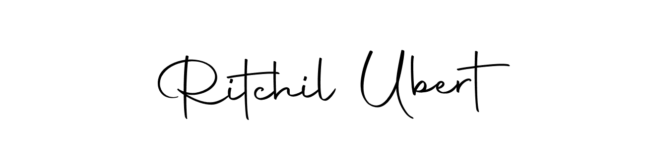 Create a beautiful signature design for name Ritchil Ubert. With this signature (Autography-DOLnW) fonts, you can make a handwritten signature for free. Ritchil Ubert signature style 10 images and pictures png