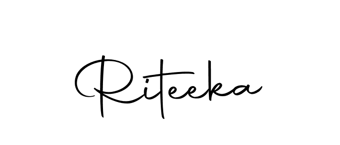 Make a beautiful signature design for name Riteeka. With this signature (Autography-DOLnW) style, you can create a handwritten signature for free. Riteeka signature style 10 images and pictures png