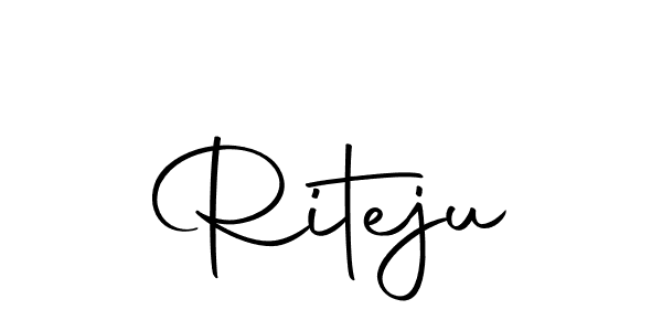 How to make Riteju name signature. Use Autography-DOLnW style for creating short signs online. This is the latest handwritten sign. Riteju signature style 10 images and pictures png