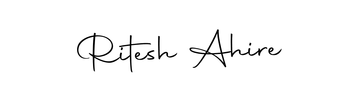 It looks lik you need a new signature style for name Ritesh Ahire. Design unique handwritten (Autography-DOLnW) signature with our free signature maker in just a few clicks. Ritesh Ahire signature style 10 images and pictures png