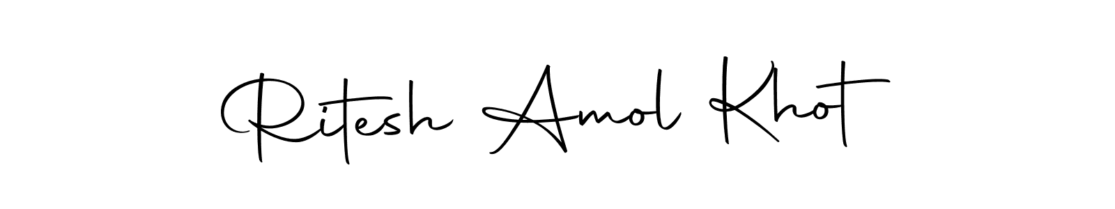 You should practise on your own different ways (Autography-DOLnW) to write your name (Ritesh Amol Khot) in signature. don't let someone else do it for you. Ritesh Amol Khot signature style 10 images and pictures png