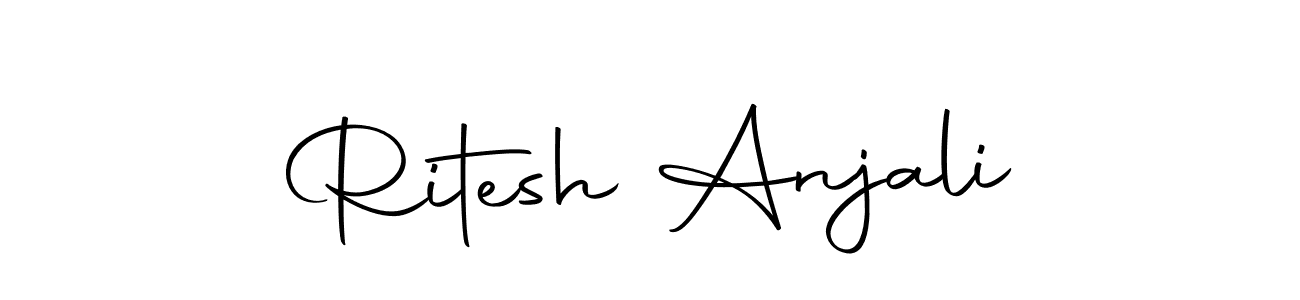 Design your own signature with our free online signature maker. With this signature software, you can create a handwritten (Autography-DOLnW) signature for name Ritesh Anjali. Ritesh Anjali signature style 10 images and pictures png
