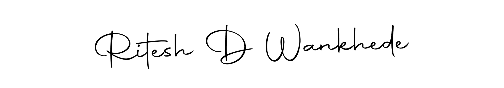 It looks lik you need a new signature style for name Ritesh D Wankhede. Design unique handwritten (Autography-DOLnW) signature with our free signature maker in just a few clicks. Ritesh D Wankhede signature style 10 images and pictures png