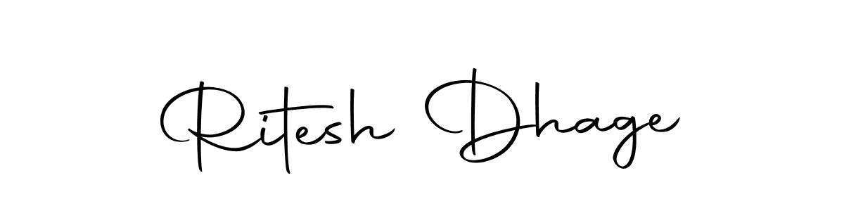 Similarly Autography-DOLnW is the best handwritten signature design. Signature creator online .You can use it as an online autograph creator for name Ritesh Dhage. Ritesh Dhage signature style 10 images and pictures png