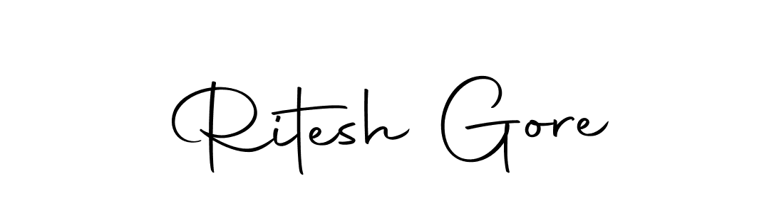 Make a beautiful signature design for name Ritesh Gore. With this signature (Autography-DOLnW) style, you can create a handwritten signature for free. Ritesh Gore signature style 10 images and pictures png