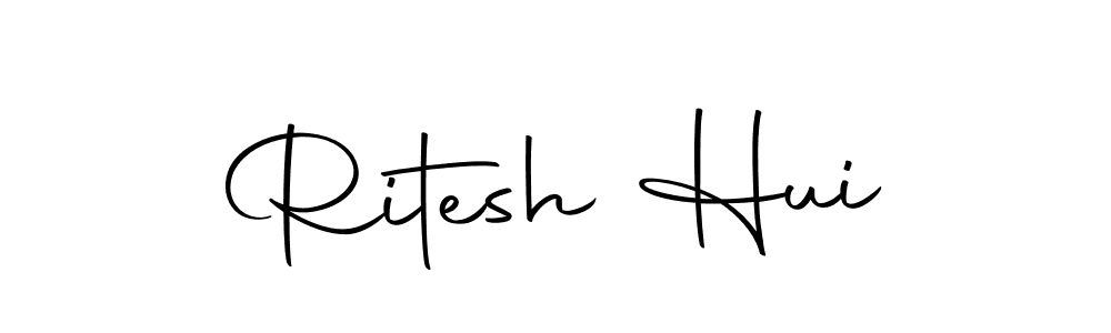 You can use this online signature creator to create a handwritten signature for the name Ritesh Hui. This is the best online autograph maker. Ritesh Hui signature style 10 images and pictures png