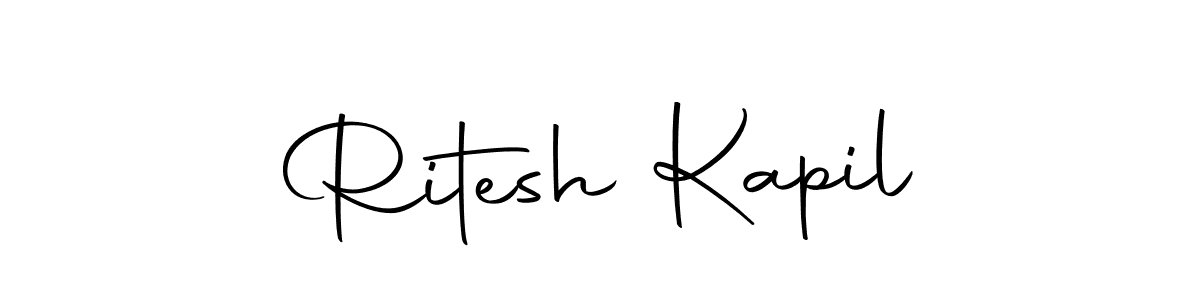 The best way (Autography-DOLnW) to make a short signature is to pick only two or three words in your name. The name Ritesh Kapil include a total of six letters. For converting this name. Ritesh Kapil signature style 10 images and pictures png