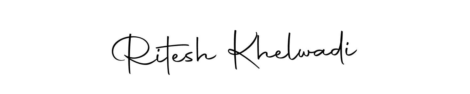 Also we have Ritesh Khelwadi name is the best signature style. Create professional handwritten signature collection using Autography-DOLnW autograph style. Ritesh Khelwadi signature style 10 images and pictures png